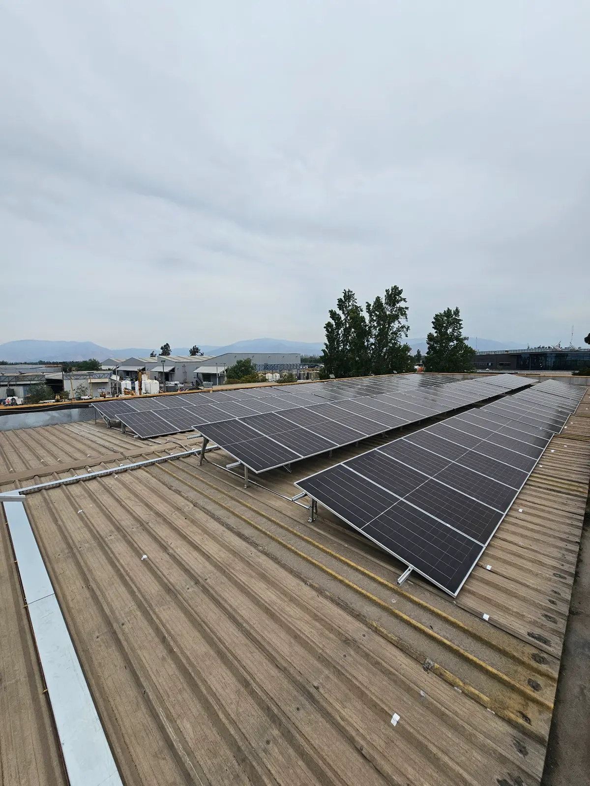 Vista complementaria del campo fotovoltaico terminado en Raico